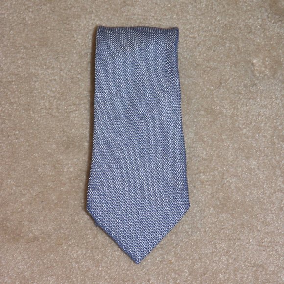 Breuer Light Blue Chainmail Heavy Cotton Silk Tie